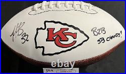 Kansas City Chiefs Nick Bolton Signed White Logo Football JSA Certified