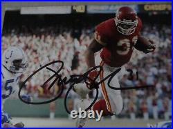 Kansas City Chiefs PRIEST HOLMES signed 8 x 10 photo LEAPING OVER THE PILE COA