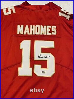 Kansas City Chiefs Patrick Mahomes Autographed Signed #15 Red Jersey Coa