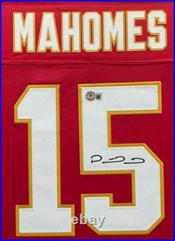 Kansas City Chiefs Patrick Mahomes Signed Autographed Jersey Framed Beckett BAS
