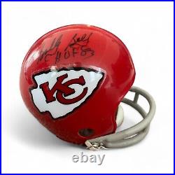 Kansas City Chiefs RARE Autograph Signed Mini Helmet Len Dawson Bobby Bell COA