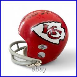 Kansas City Chiefs RARE Autograph Signed Mini Helmet Len Dawson Bobby Bell COA
