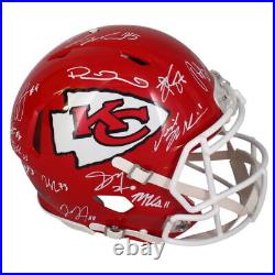 Kansas City Chiefs SB 57 Team Signed Helmet Mahomes, Kelce, Reid + 23 Beckett