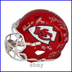 Kansas City Chiefs SB 57 Team Signed Helmet Mahomes, Kelce, Reid + 23 Beckett