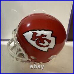 Kansas City Chiefs Signed Football LOT Cards Mahomes Kelce Mini Helmet