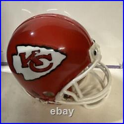 Kansas City Chiefs Signed Football LOT Cards Mahomes Kelce Mini Helmet