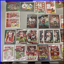 Kansas City Chiefs Signed Football LOT Cards Mahomes Kelce Mini Helmet