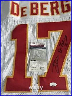 Kansas City Chiefs Steve DeBerg White Signed Jersey JSA Authentication