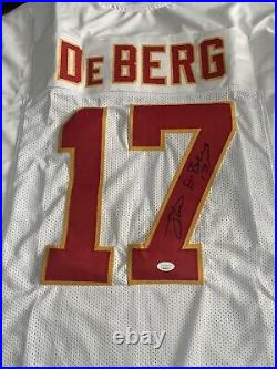 Kansas City Chiefs Steve DeBerg White Signed Jersey JSA Authentication