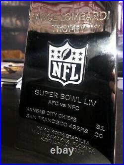 Kansas City Chiefs Super Bowl LIV Lombardi Trophy Patrick Mahomes Auto 22in Tall