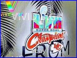 Kansas City Chiefs Super Bowl LVII Champions 3D LED 20 Neon Sign Light Lamp
