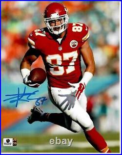 Kansas City Chiefs Travis Kelce Hand Signed 10X8 Color Photo Global Authentics