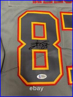 Kansas City Chiefs Travis Kelce Hand Signed Grey Jersey BAS Authentication