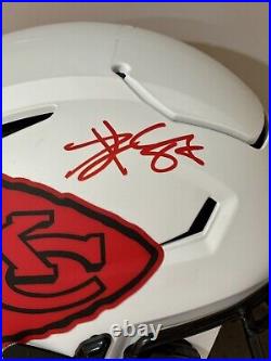Kansas City Chiefs Travis Kelce Signed Full Size Helmet Radtke Coa Authentic NFL