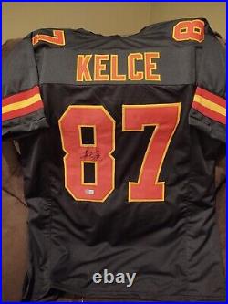 Kansas City Chiefs Travis Kelsey Custom Blackout Jersey Autographed
