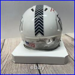 Kansas City Chiefs Trent Mcduffie Signed Salute To Service Mini Helmet Beckett