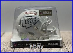 Kansas City Chiefs Trent Mcduffie Signed Salute To Service Mini Helmet Beckett