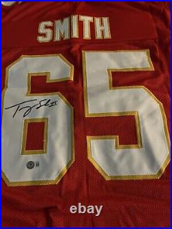 Kansas City Chiefs Trey Smith Autographed Red Jersey Beckett Cert