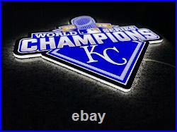 Kansas City Royals 2ft x 2ft Champions, LED Neon Sign, Man Cave, Sports Bar