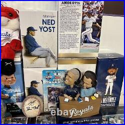 Kansas City Royals Bobblehead Signed Baseball Lot Jersey Escobar Yost Otis MJ