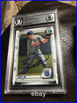 Kansas City Royals Bobby Witt Jr. Signed 2020 Bowman Chrome Rc Rookie Card Bgs