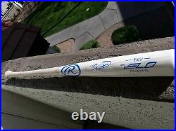 Kansas City Royals Bobby Witt Jr. Signed Rawlings Bat Jsa Witness Coa And Holo