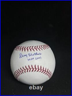 Kansas City Royals Denny Matthews Signed Baseball Jsa Coa Autograph B Hof