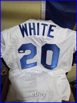 Kansas City Royals Frank White Signed Jersey With COA 1985 World Series Champs