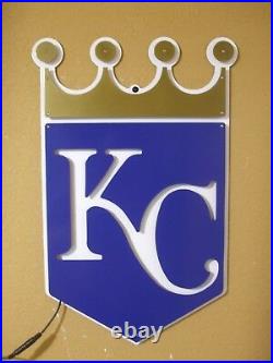 Kansas City Royals Led Neon Bar Sign Kc Light Baseball Man Cave Garage