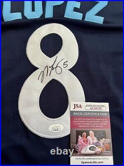 Kansas City Royals Nicky Lopez Signed Jersey Jsa Coa Authentic Autograph
