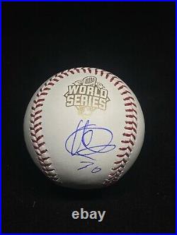 Kansas City Royals Yordano Ventura Signed 2015 World Series Baseball Coa