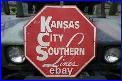 Kansas City Southern Logo Metal Locomotive Cab Sign