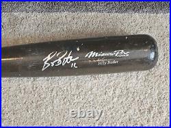 Kansas city royals billy butler game used signed BROKEN bat autographed gu kc Kc