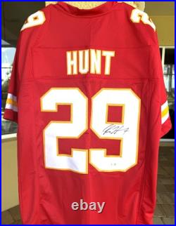Kareem Hunt Hand-Signed? Kansas City Chiefs RED? Custom Jersey? NFL