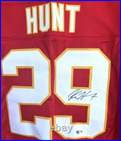 Kareem Hunt Hand-Signed? Kansas City Chiefs RED? Custom Jersey? NFL