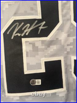 Kareem Hunt Signed Custom White Camo Kansas City Chief Jersey(Beckett Certified)
