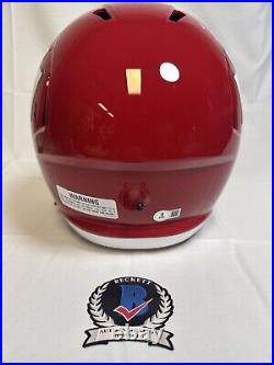 Kareem Hunt Signed Kansas City Chiefs Full Size Speed Rep. Beckett Cert