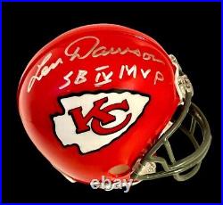 LEN DAWSON AUTOGRAPH SIGNED KANSAS CITY CHIEFS MINI HELMET wAPCOA SB IV MVP