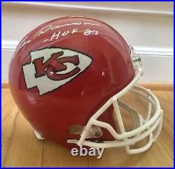 LEN DAWSON Signed KANSAS CITY CHIEFS FULL SIZE Helmet AFL & SB MVP, HOF DEC, COA