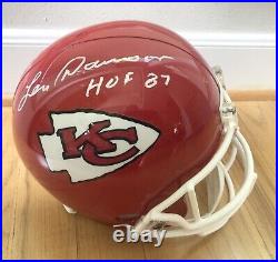 LEN DAWSON Signed KANSAS CITY CHIEFS FULL SIZE Helmet AFL & SB MVP, HOF DEC, COA