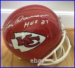 LEN DAWSON Signed KANSAS CITY CHIEFS FULL SIZE Helmet AFL & SB MVP, HOF DEC, COA