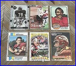 LOT OF (30) SIGNED AUTOGRAPHED KANSAS CITY CHIEFS FOOTBALL CARDS WithHOFers