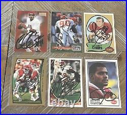 LOT OF (30) SIGNED AUTOGRAPHED KANSAS CITY CHIEFS FOOTBALL CARDS WithHOFers