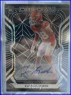 L'Jarius Sneed RC Auto #'D 1/1 2020 PANINI OBSIDIAN ETCH #186 One Of One