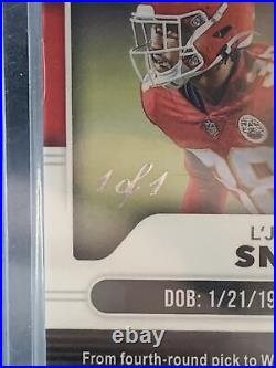 L'Jarius Sneed RC Auto #'D 1/1 2020 PANINI OBSIDIAN ETCH #186 One Of One