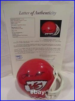 Lamar Hunt Autographed Kansas City Chiefs Mini Helmet Full JSA LOA