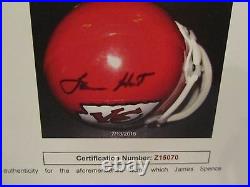 Lamar Hunt Autographed Kansas City Chiefs Mini Helmet Full JSA LOA