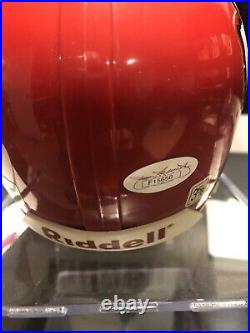 Lamar Hunt Kansas City Chiefs HOF Signed Mini Helmet JSA
