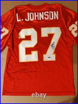 Larry Johnson Signed KANSAS CITY PRO Jersey COA TRISTAR Chiefs#27 EXTREMELY RARE