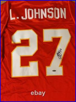 Larry Johnson Signed KANSAS CITY PRO Jersey COA TRISTAR Chiefs#27 EXTREMELY RARE